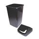 WASTE BIN PLASTIC BLACK 32LT 320(L)X360(W)X400(H)